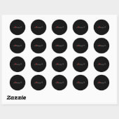 Sticker Rond Loss Heartbeat Hand Sign Language Loss Awa (Feuille)