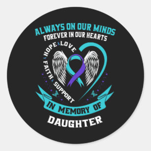 Sticker Rond Loss Of Daughter Suicide Awareness Prevention Wing
