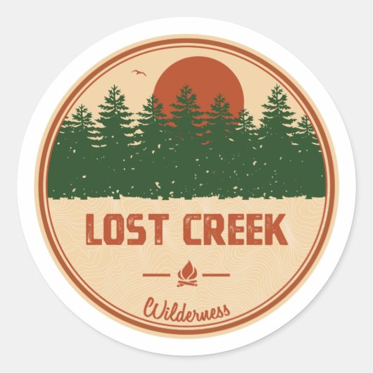 Sticker Rond Lost Creek Wilderness (Devant)