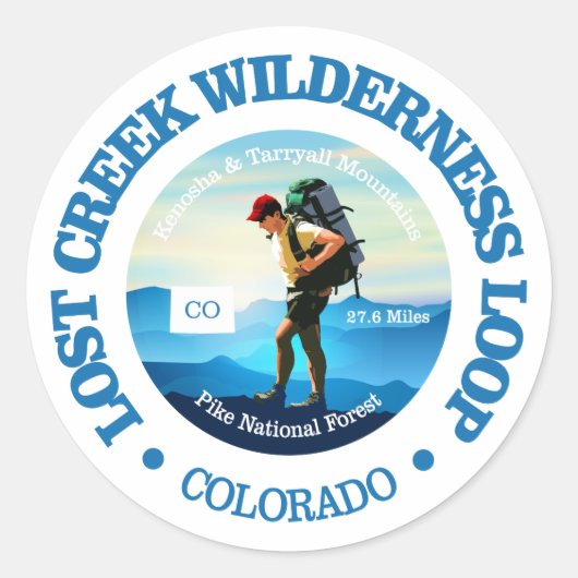 Sticker Rond Lost Creek Wilderness Lost (Devant)