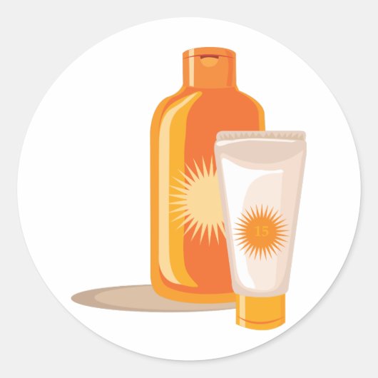 Sticker Rond Lotion Suntan (Devant)