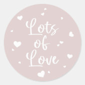 Sticker Rond Lots of Love Valentine's Day Classic Round (Devant)