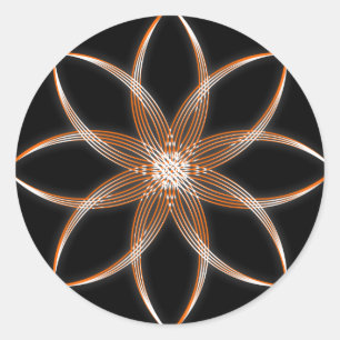 Sticker Rond Lotus coloré