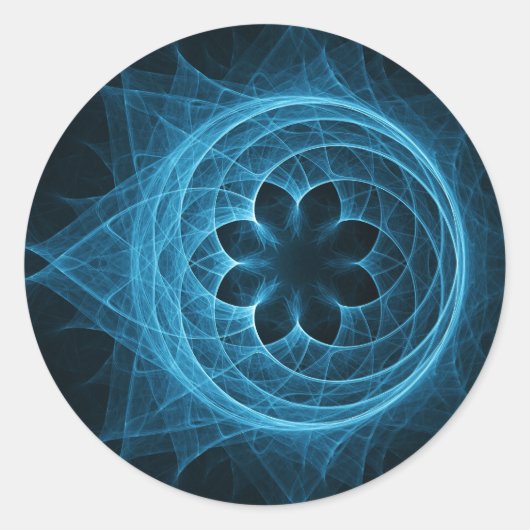 Sticker Rond lotus de la sphère en spirale croisée (Devant)