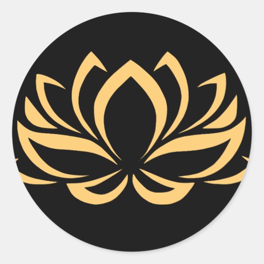 Sticker Rond Lotus d'or (Devant)