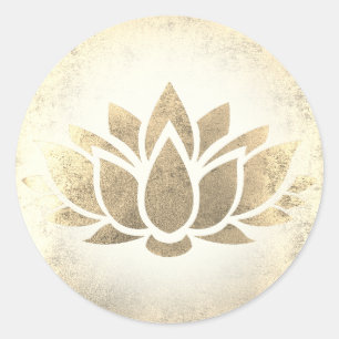 Sticker Rond lotus doré