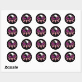 Sticker Rond Lotus Flower et Yin Yang (Feuille)