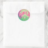 Sticker Rond Lotus goutte de rosée Lune  (Sac)