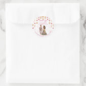 Sticker Rond Lotus lanterns Indien mariage personnalisé faveur (Sac)