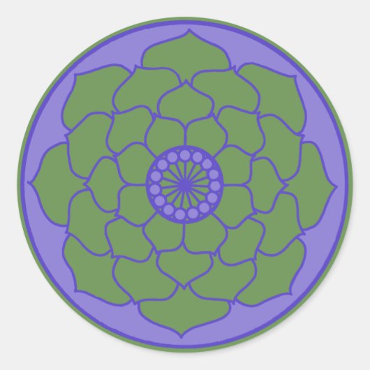 Sticker Rond Lotus Mandala (Devant)