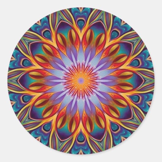 Sticker Rond Lotus Mandala (Devant)