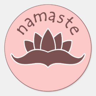 Sticker Rond Lotus Namaste