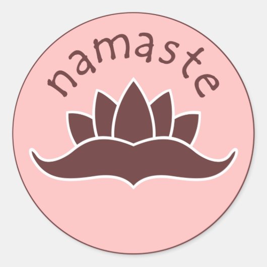 Sticker Rond Lotus Namaste (Devant)