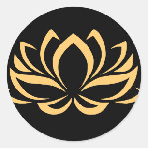 Sticker Rond Lotus or 