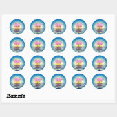 Sticker Rond Lotus Reflection (Feuille)