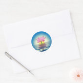Sticker Rond Lotus Reflection (Enveloppe)