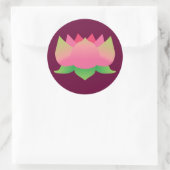 Sticker Rond Lotus rose (Sac)