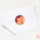 Sticker Rond Lotus Water Lily Art chinois - Multi (Enveloppe)