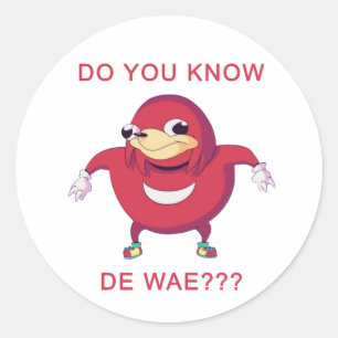 Sticker Rond L'Ougandais frotte avec le poing Meme