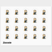Sticker Rond Louis Pasteur (Feuille)