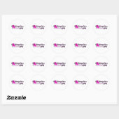 Sticker Rond Louisiana Girly Girl (Feuille)