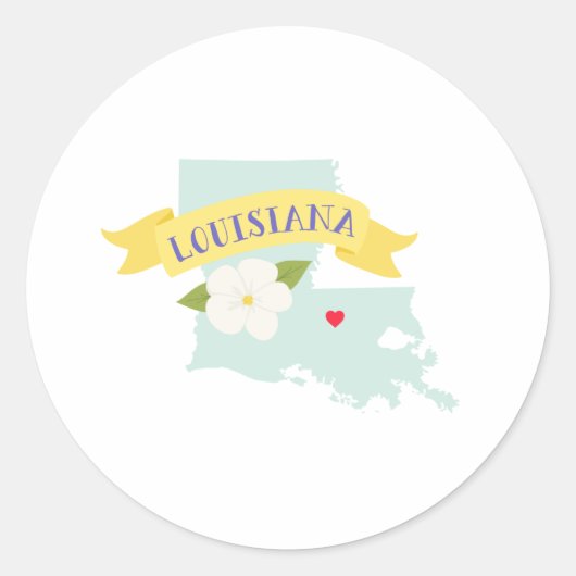 Sticker Rond Louisiane (Devant)