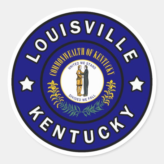 Sticker Rond Louisville Kentucky (Devant)