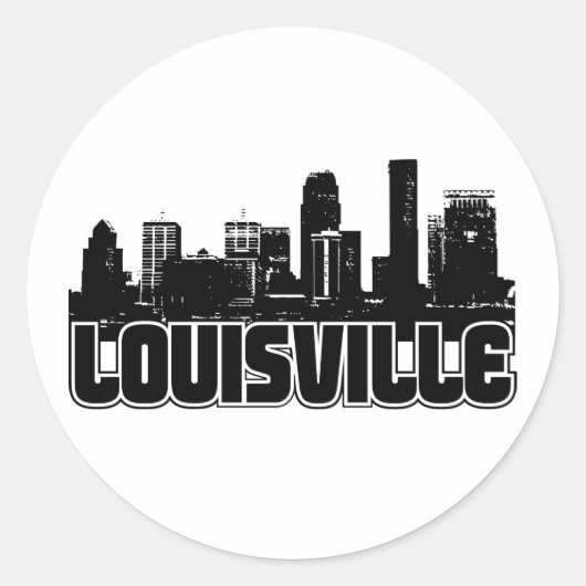 Sticker Rond Louisville Skyline (Devant)