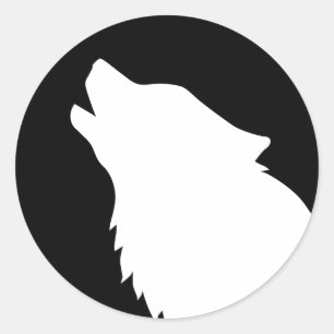 Sticker Rond Loup