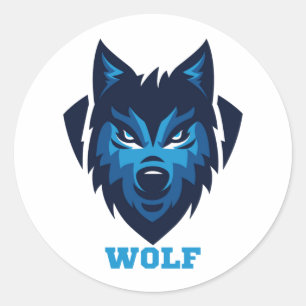 Sticker Rond Loup