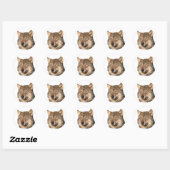 Sticker Rond loup (Feuille)