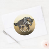 Sticker Rond loup (Enveloppe)