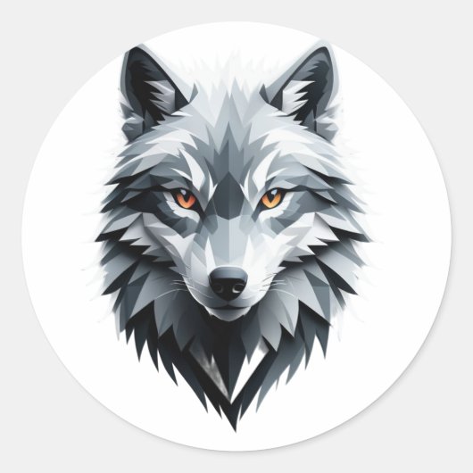 Sticker Rond Loup (Devant)