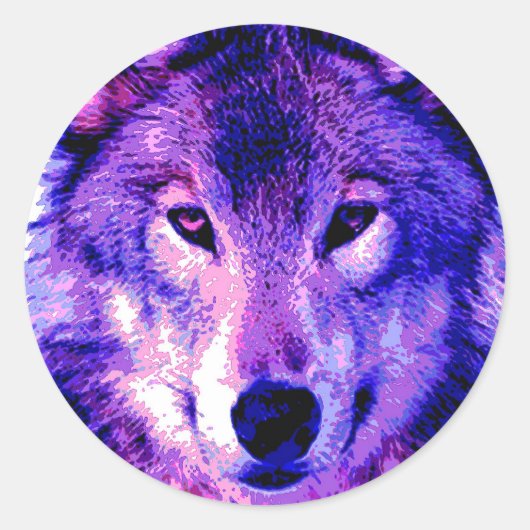 Sticker Rond Loup (Devant)