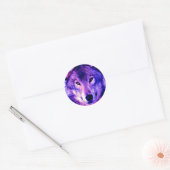 Sticker Rond Loup (Enveloppe)
