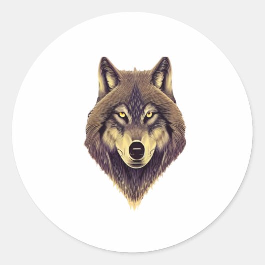 Sticker Rond Loup (Devant)