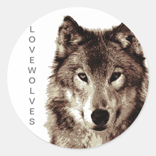 Sticker Rond Loup (Devant)