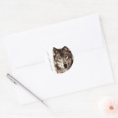 Sticker Rond Loup (Enveloppe)