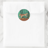 Sticker Rond Loup d'automne (Sac)