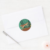 Sticker Rond Loup d'automne (Enveloppe)