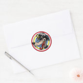 STICKER ROND LOUP DE CHARBON (Enveloppe)