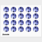 Sticker Rond Loup de nuit (Feuille)