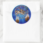 Sticker Rond LOUP et PIPE (Sac)