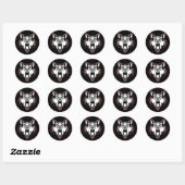 Sticker Rond Loup narling (Feuille)