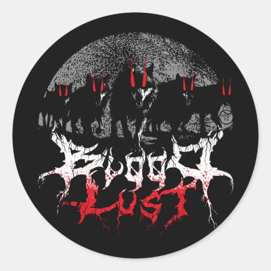 Sticker Rond Loup Pack (Devant)