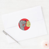 Sticker Rond Loup (rouge) (Enveloppe)