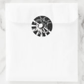 Sticker Rond Loups du soleil et de la lune (Sac)