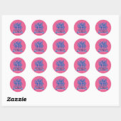 Sticker Rond Loups Lance Oreiller (Feuille)