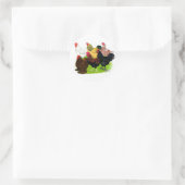 Sticker Rond Lourd ajout de coq (Sac)