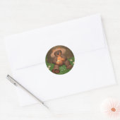 Sticker Rond L'ours Dinky en amour (Enveloppe)